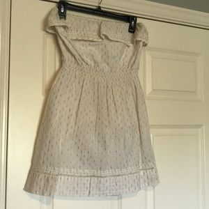 White strapless dress